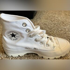 Converse White High-Top Sneakers. New.